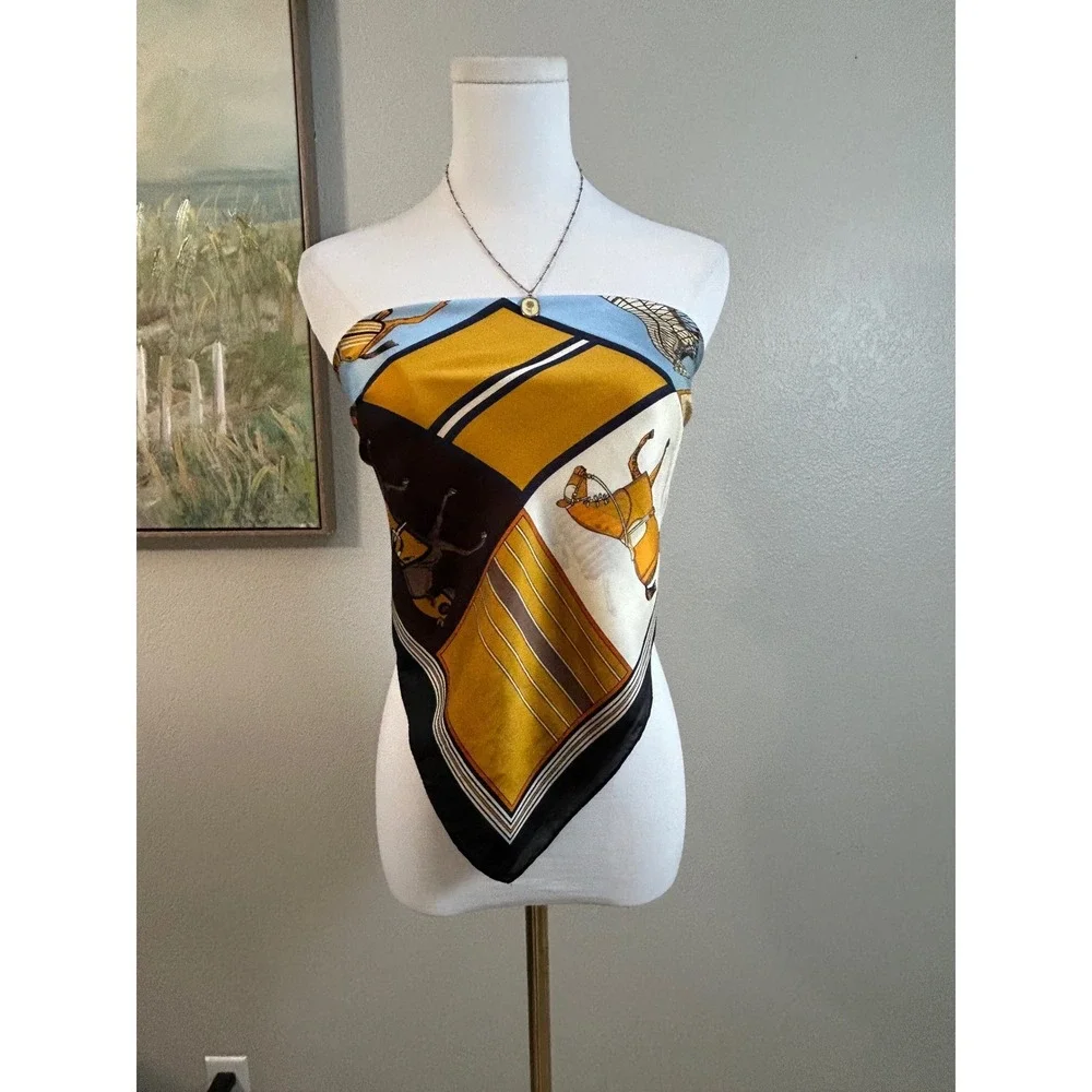 Horse Print Square Equestrian Preppy